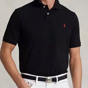 Polo RL black classic shirt cotton